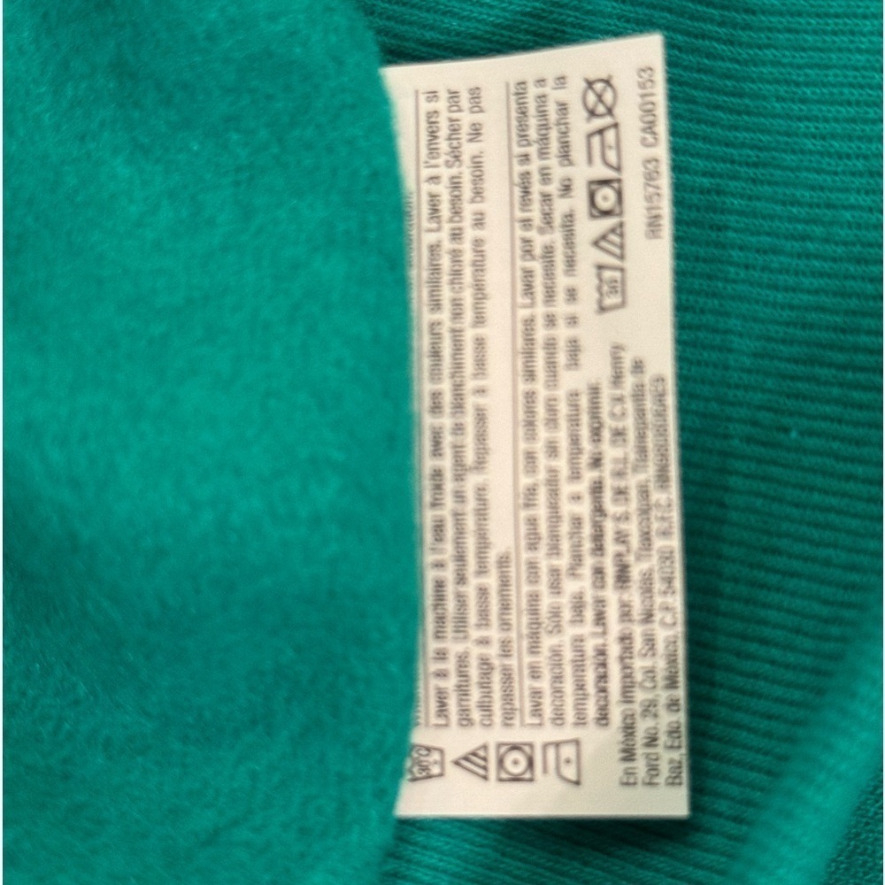New Hanes EcoSmart Kelly Green Crewneck Sweatshirt 1X Cotton Blend Pullover - Picture 4 of 9